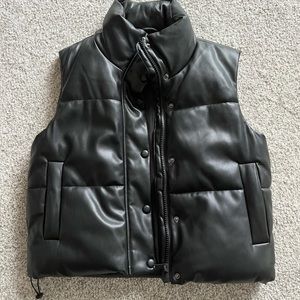 Zara Faux Leather Vest Small